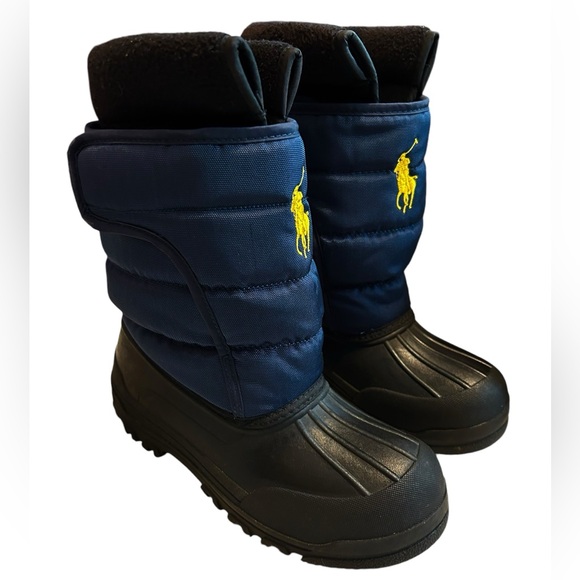 Kids Polo Ralph Lauren Winter Boots SZ 3 - Picture 2 of 10